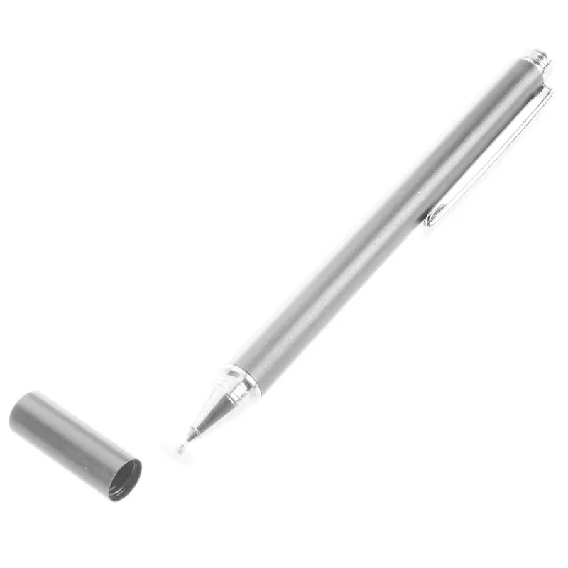 s 12,5 см тонкий круглый тонкий конец емкостный стилус для планшета для iPad 2/3/4/air/mini высокого качества серебристый