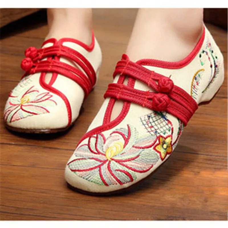 TIMETANGNewChinese Стиль SpringSummer модная женская обувь на плоской подошве в стиле Старый