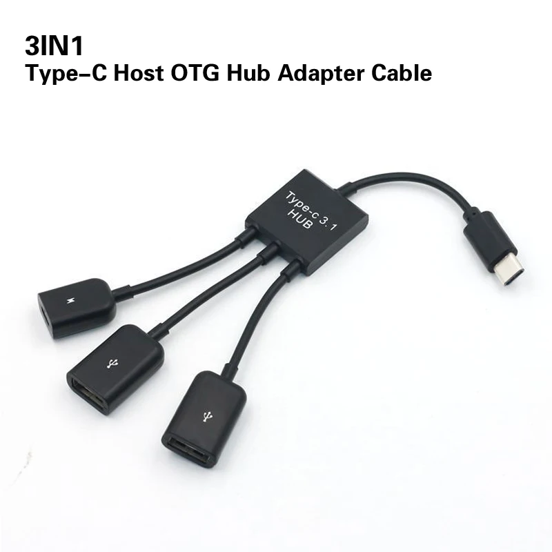 3 в 1 тип c USB C хост OTG концентратор адаптер кабель совместимый телефон/планшет