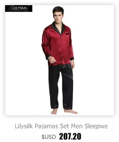 LilySilk пижамный комплект для мужчин 100 чистый шелк 22 momme халат стиль пижамы с длинными рукавами Роскошный натуральный мужская одежда