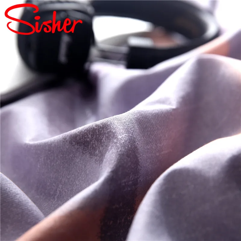 Sisher современный классический стиль комплект постельного белья с покрывалом