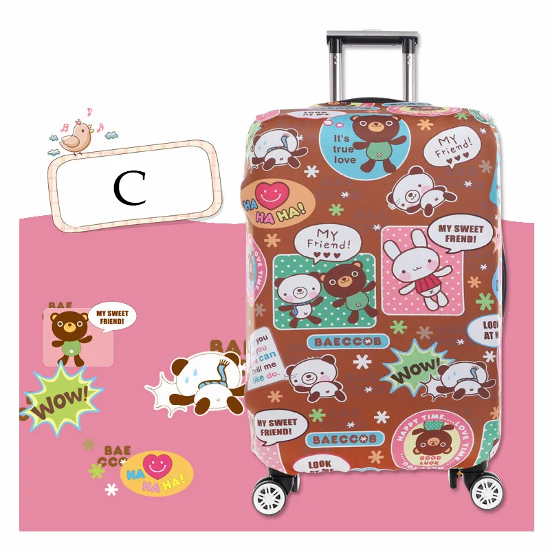 C-Luggage cover Чехол для багажа с геометрическим рисунком, масляным рисунком, 18-32 дюйма, чехол для костюма, эластичные защитные чехлы, чехол для тележки, пылезащитный чехол, аксессуары для путешествий - Цвет: C-Luggage cover