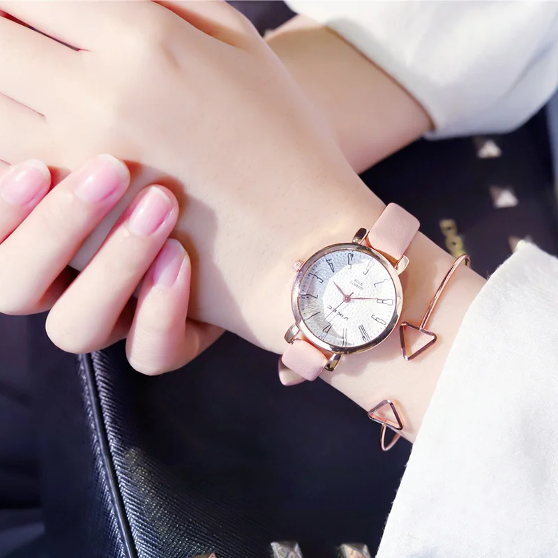 Изысканные женские модные кварцевые кожаные часы наручные Relogio Feminino простые Montre