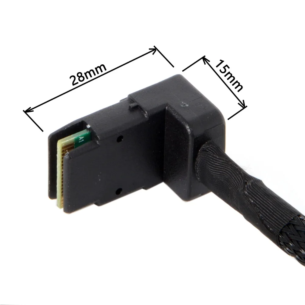 1 м SFF-8087 Mini SAS 4i 36 Pin to 36Pin правый 90-градусный Угловой кабель | Компьютеры и офис