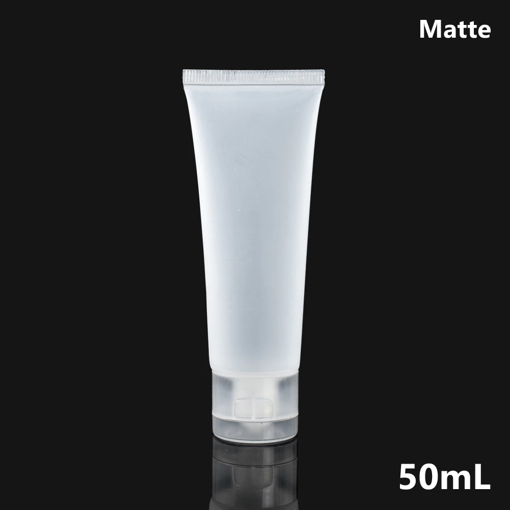 50ml Matte 1 шт., косметический Мягкий Тюбик, 20 мл, 30 мл, 50 мл, 100 мл, пластиковый лосьон, Пустые контейнеры, для макияжа, выдавливаемая тюбик, восстанавливаемая эмульсия в бутылках, крем - Цвет: 50ml Matte