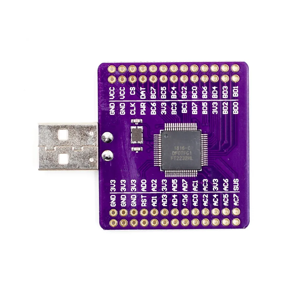 FT2232HL USB к UART FIFO SPI I2C JTAG RS232 модуль|Интегральные схемы| |