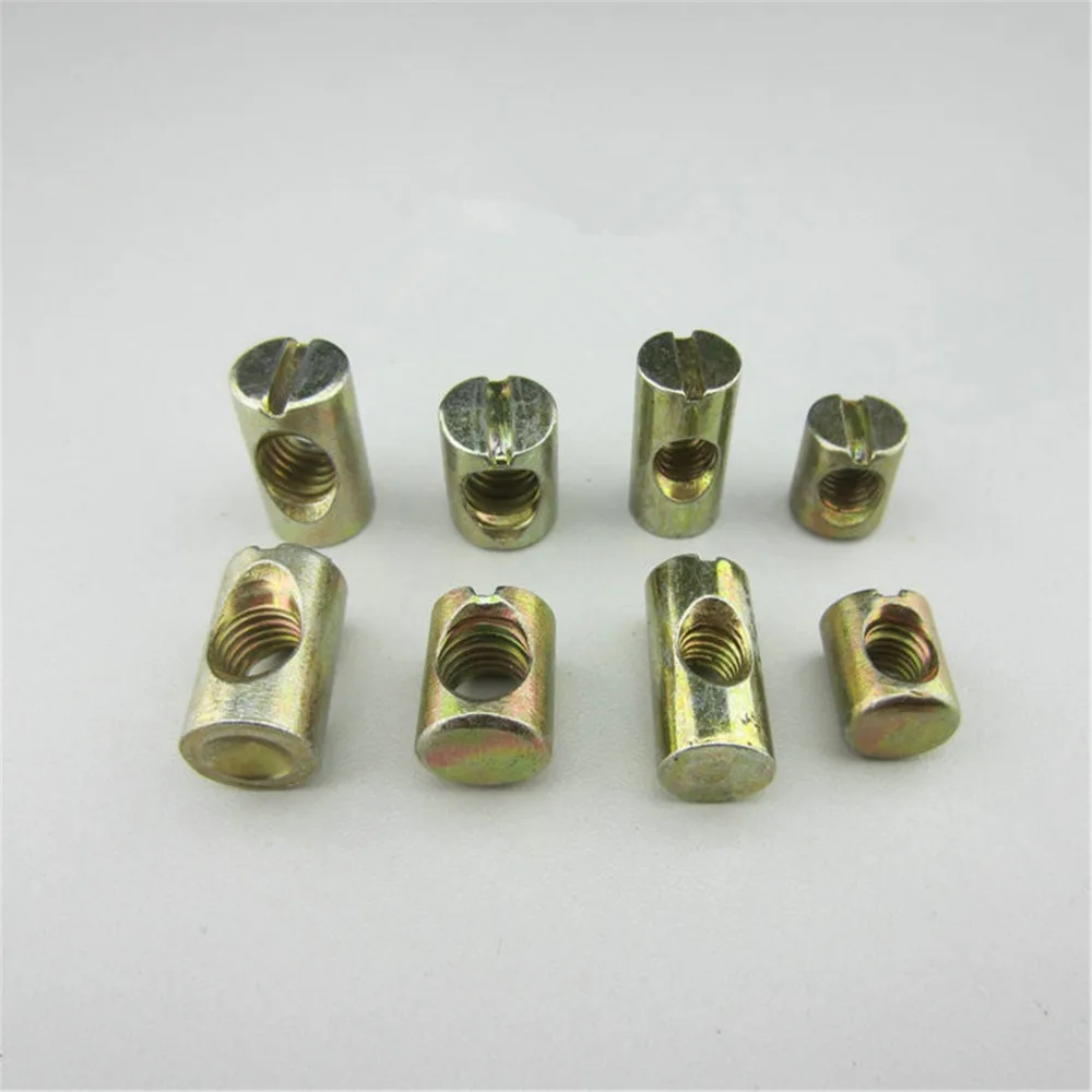 30 шт. M6x13Lx10D M6x15Lx10D M6x20Lx10D болт для кровати ключ для гаек гайка крестообразный дюбель кровати кроватки разъем шурупы для мебели гайка