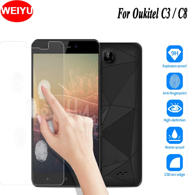 5 0 Oukitel C3 Телефон Защитная стеклянная пленка для экрана ультратонкая C8 Прозрачная