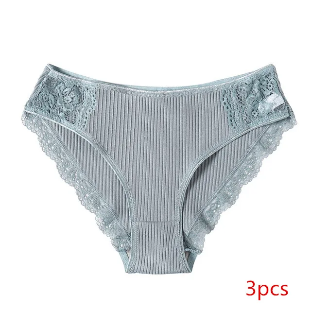 set 15 3 шт./компл., нижнее белье из хлопка, женские трусики, удобные трусы, цветочные кружевные трусы для женщин, сексуальные трусики с низкой посадкой, нижнее белье M, L, XL - Цвет: set 15