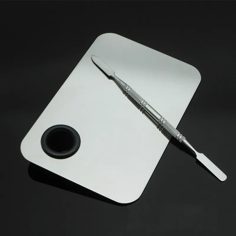 Нержавеющая сталь косметическая Палитра шпатель про Миксер для дизайна ногтей