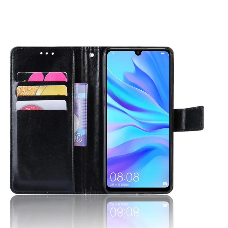 Флип-чехол для Huawei P30 Lite Роскошный кошелек из искусственной кожи сумка задняя