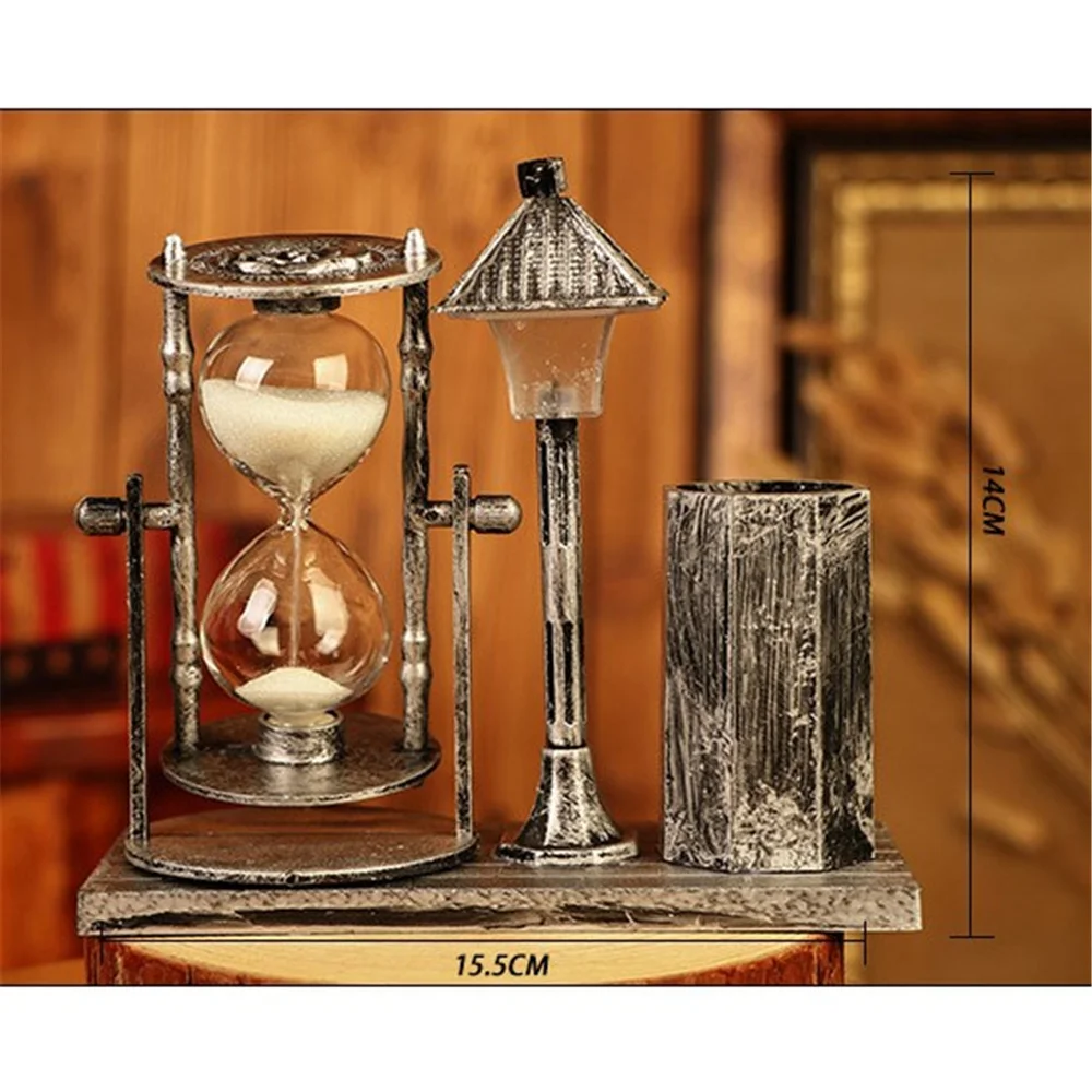 Креативные европейские винтажные металлические держатели для ручек с песочными