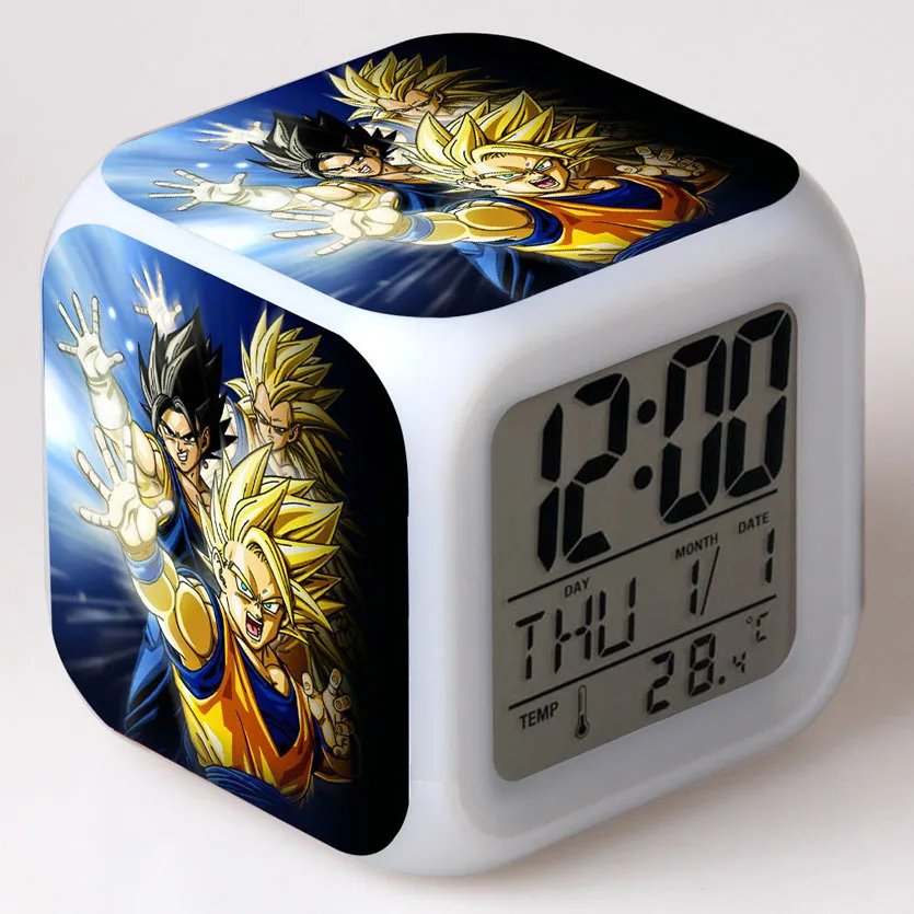 16 Мультфильм Dragon Ball детский будильник игрушки светодиодные Будильник, цифровой Электронные часы с будильником Пробуждение света настольные reveil wekker - Цвет: 16