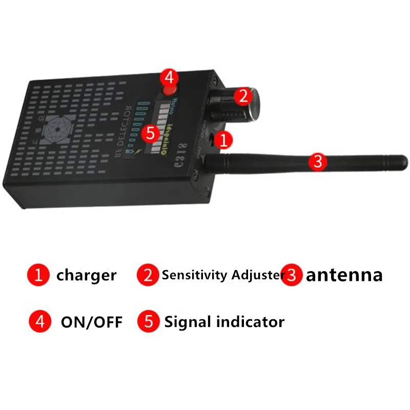 Super Power Long Distance 4G RF Detector 20h Working Standby Avoid Cheating RF Signal Detect G318 enlarge