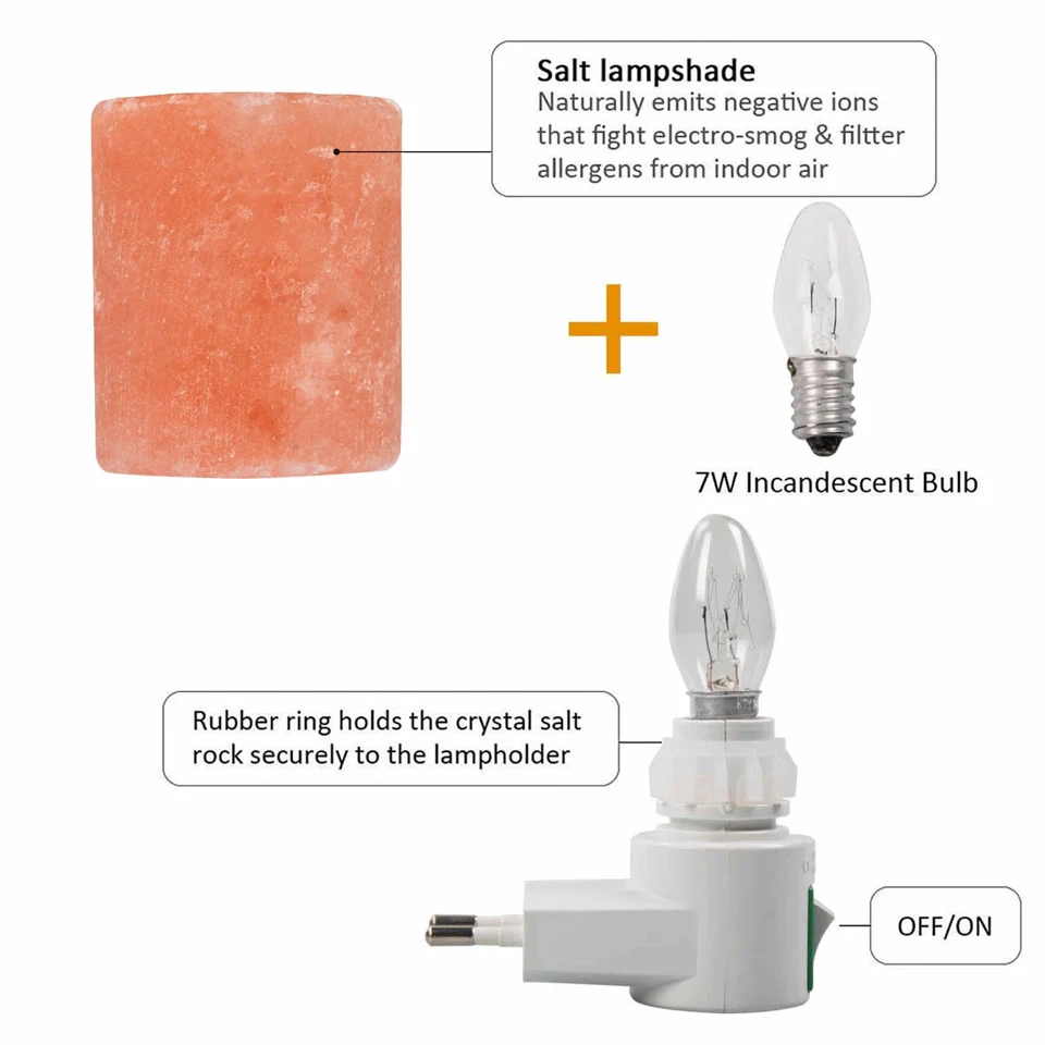 Oygroup мини резной Природный Кристалл Гималайской соли лампа ночник с ul