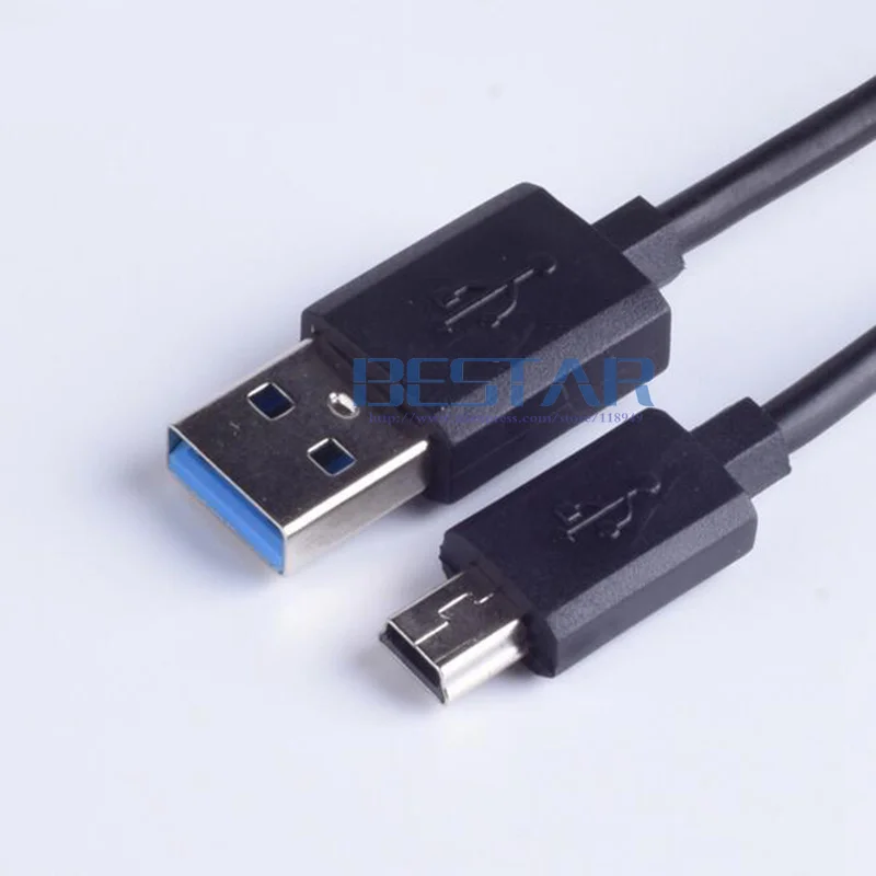 Оптовая продажа белый и черный 100 см 1 м 3 фута мини usb 5P 5pin штекер USB 2 0 мужской