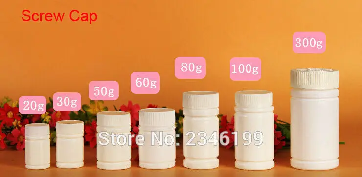 25 шт./лот Белая полиэтиленовая пластиковая бутылка продукты для здоровья