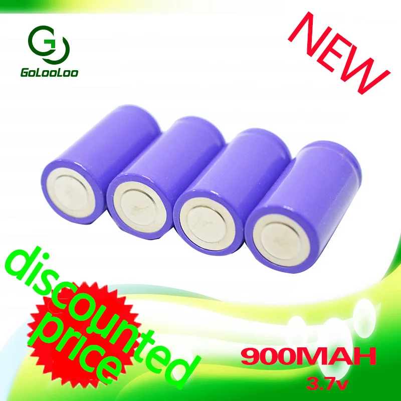 Gololoo Li Ion 4 шт./лот 18350 900 мАч 3 7 в перезаряжаемый 600 раз для фонарика