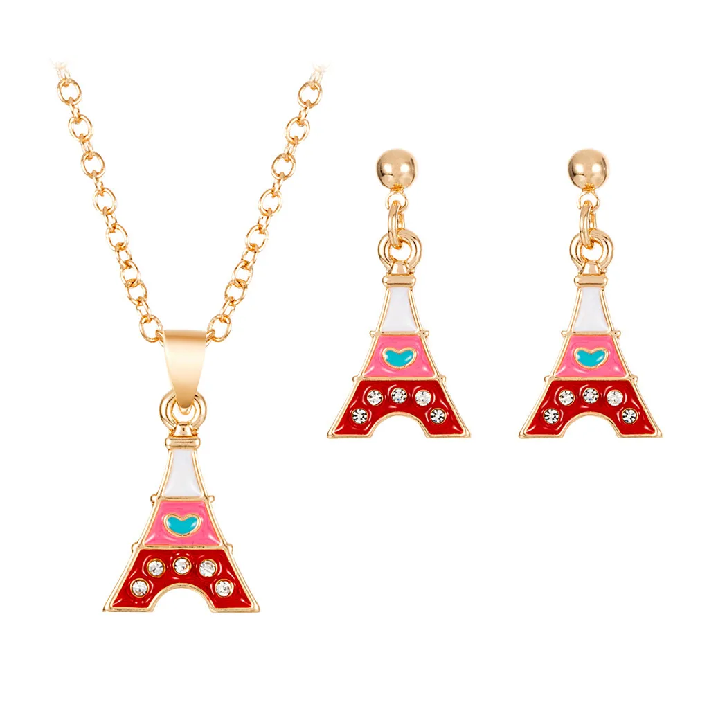 Ожерелье с каплями воды серьги ожерелье гальваническое покрытие комплект из