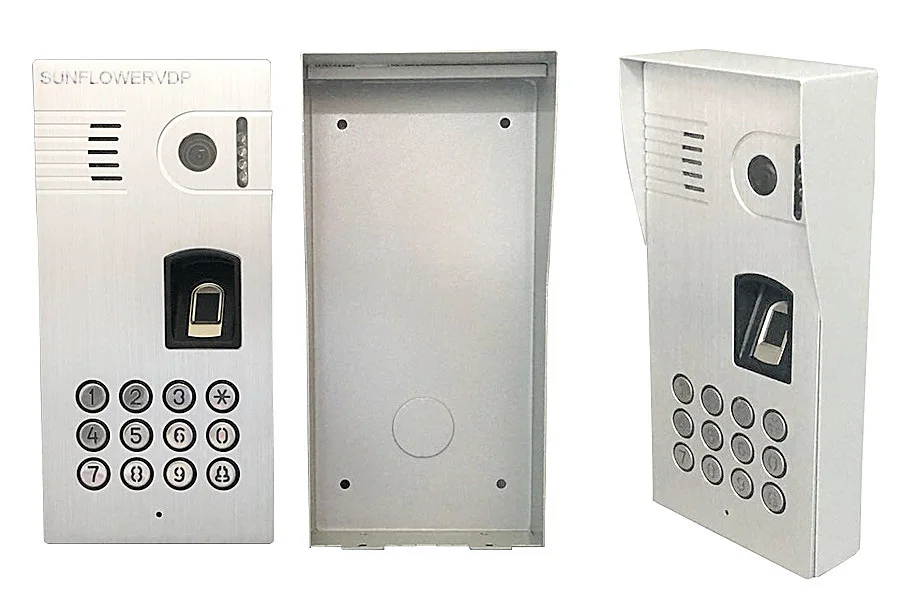 IP65 Водонепроницаемый домофон видео отпечатков пальцев Rfid клавиатуры Home Video Phone 7