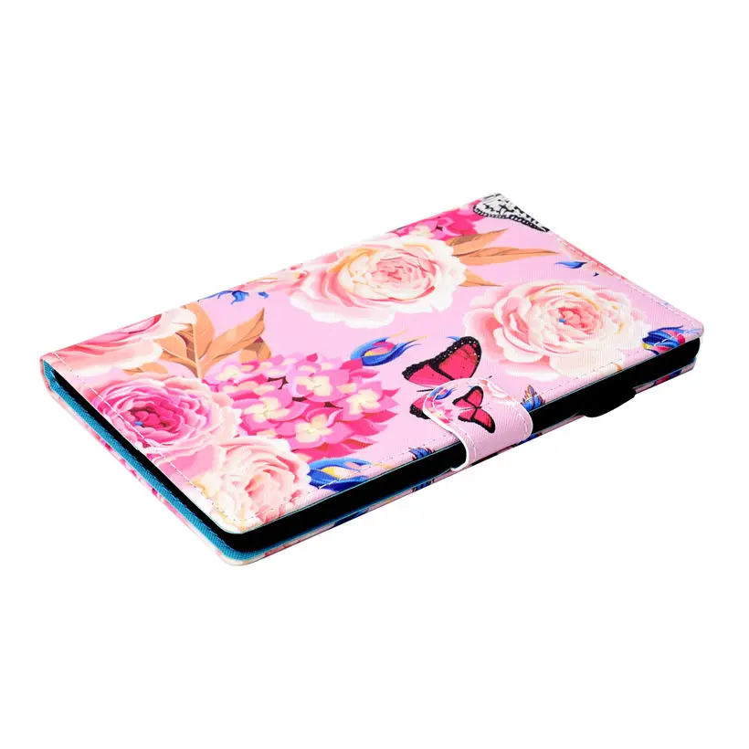 Flower butterfly Case For Amazon Kindle Fire HD 8 2017 7th Generation Funda Cover kindle HD8 2016 6th Stand Capa Shell |