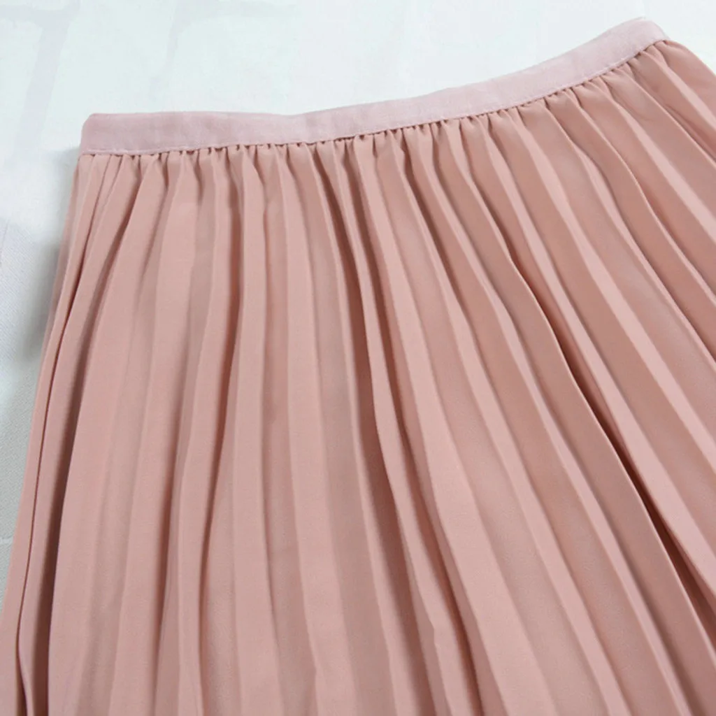 Плиссированные юбки для женщин с высокой талией плиссированные однотонные