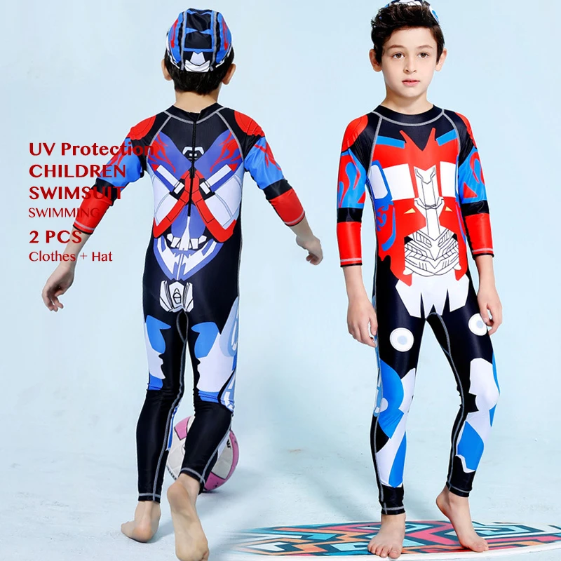Детский купальный костюм UPF50 + Rashguard с длинными рукавами для серфинга и детский