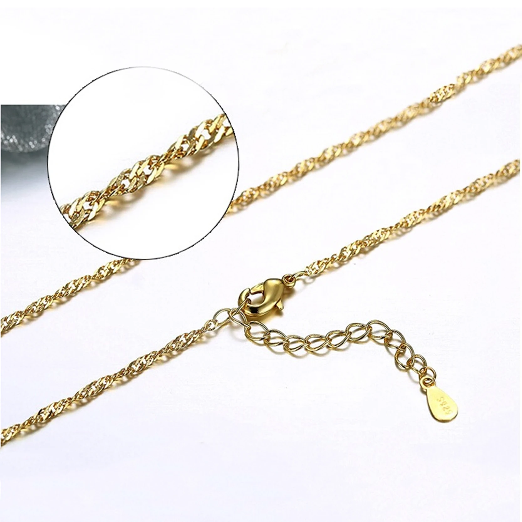 Мода 2017 г. золото/розовое золото цепочка Волна ожерелья ювелирные изделия для