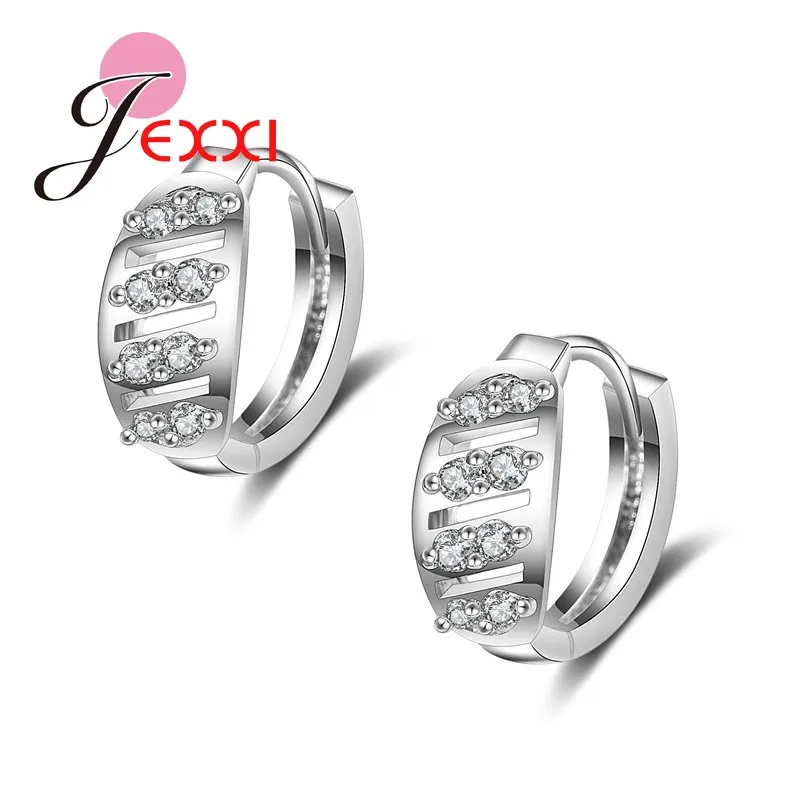 Многослойные Полые Волнистые Серебряные кубические циркониевые серьги кольца