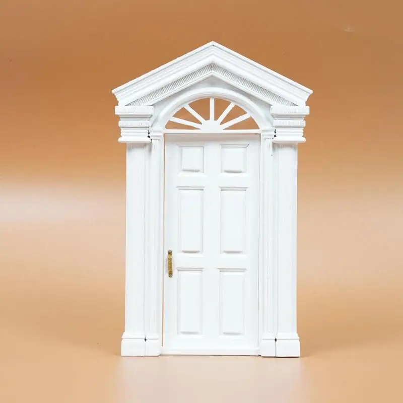 Dongzhur Miniaturas 1:12 кукольный домик аксессуары для мини-мебели DIY Кукольный дом деревянное Окно Дверь белая краска игрушка дом мебель
