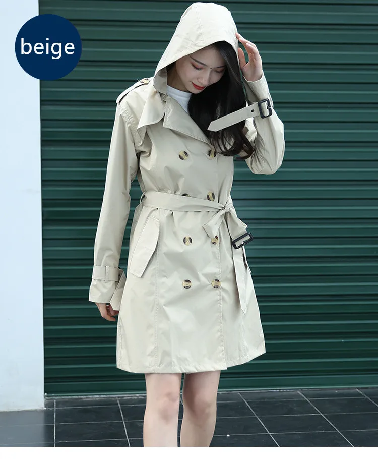 Raincoat cloak Women With Belt,Waterproof Windproof Rain Coat Ponchos Jackets Female Chubasqueros Impermeables capa de chuva
