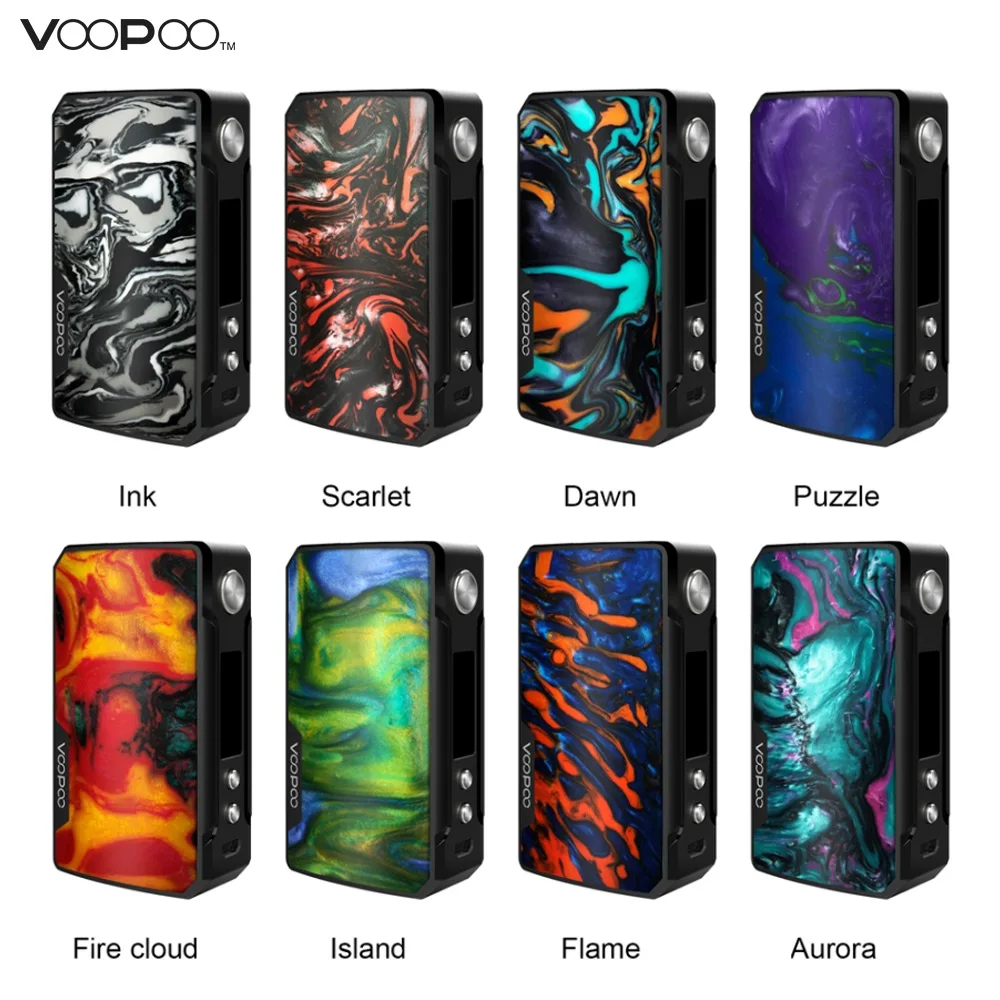 Оригинальный VOOPOO перетащите 2 177 Вт Мод Совместимость с 18650 MOD обновленная версия