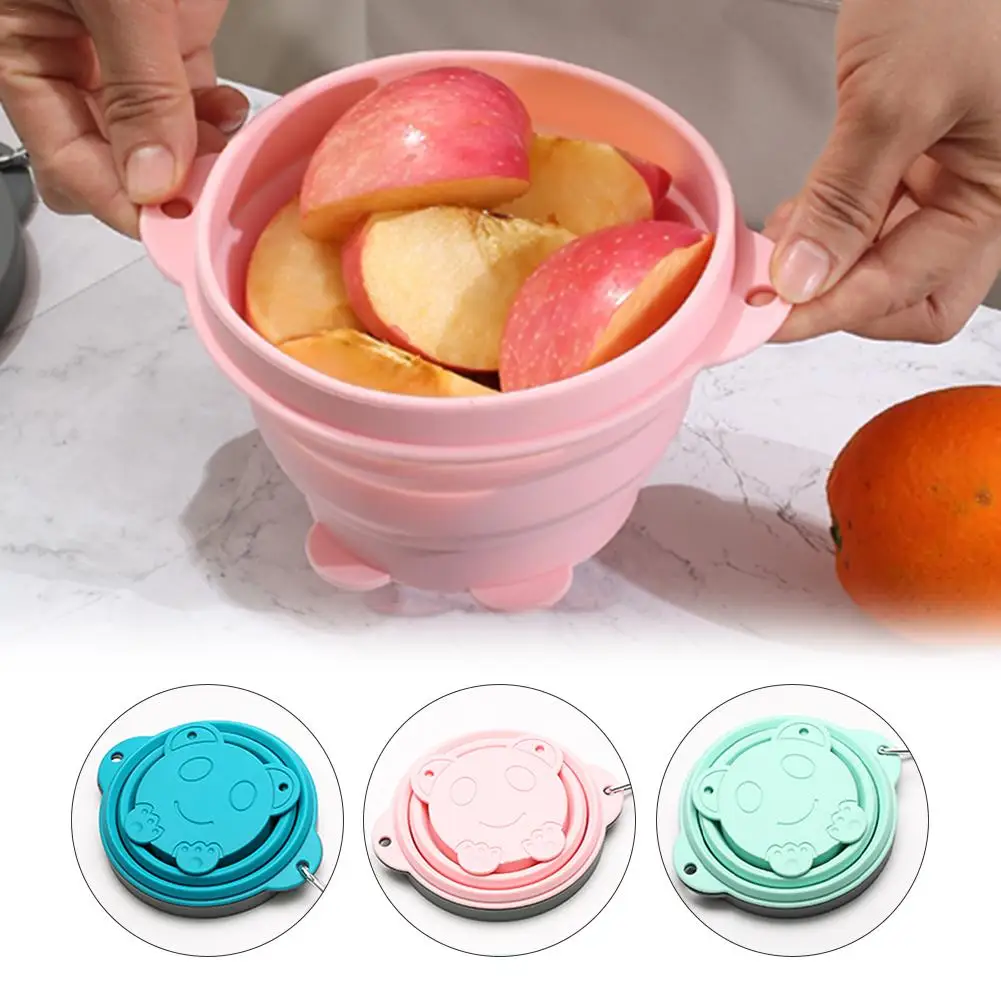 Складная миска для путешествий портативная посуда силиконовая складная детский