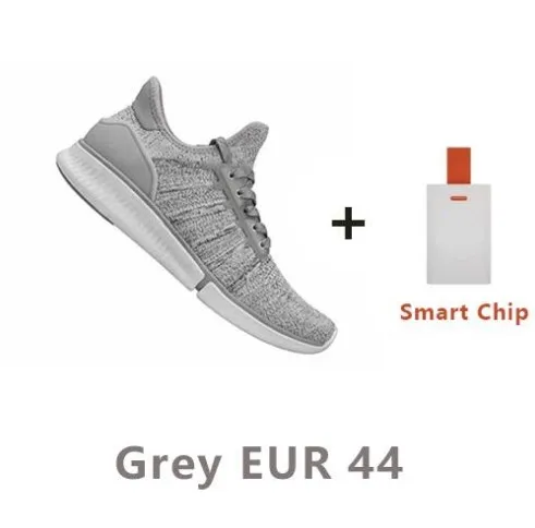 Men Gray EU 44 Xiaomi Mijia смарт чип обувь модный дизайн сменный водонепроницаемый IP67 приложение контроль спортивная обувь с чипом Прямая поставка - Цвет: Men Gray EU 44