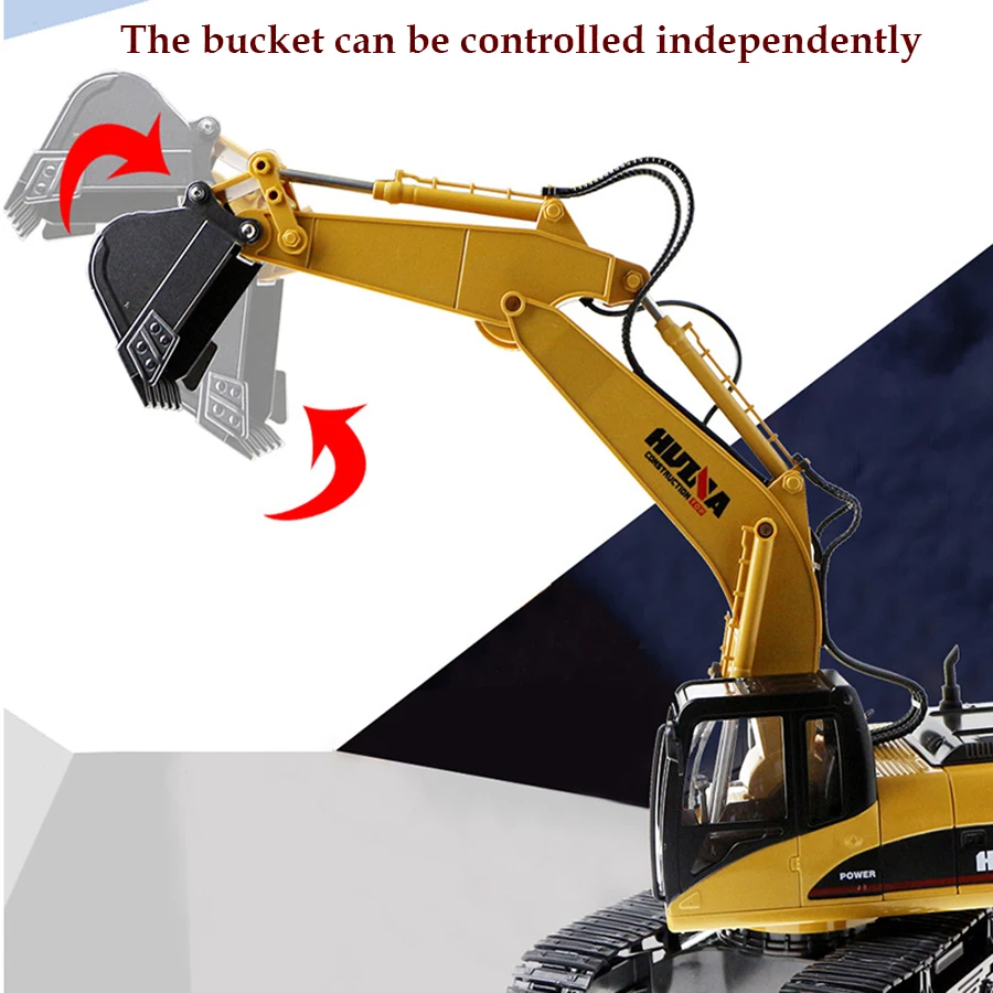 RC металла экскаватор 15 канал 2.4 г автомобилей зарядки Радиоуправляемые игрушки