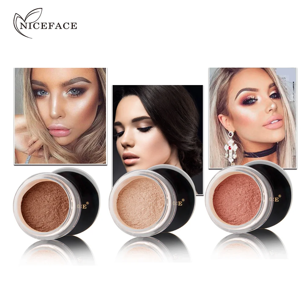 Бренд Niceface макияж для лица хайлайтер порошок 3 вида цветов водонепроницаемый