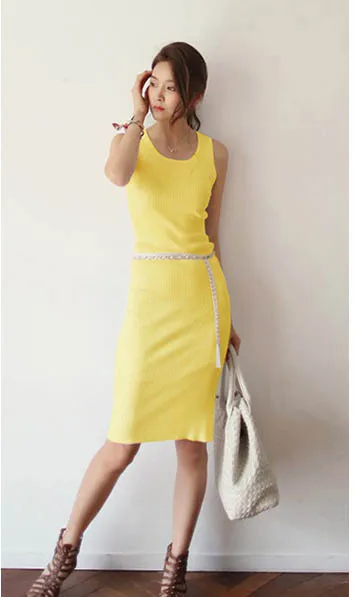 2014 лето без рукавов сексуальная платье для женщин хлопок вязать Vestido Bodycon винтаж