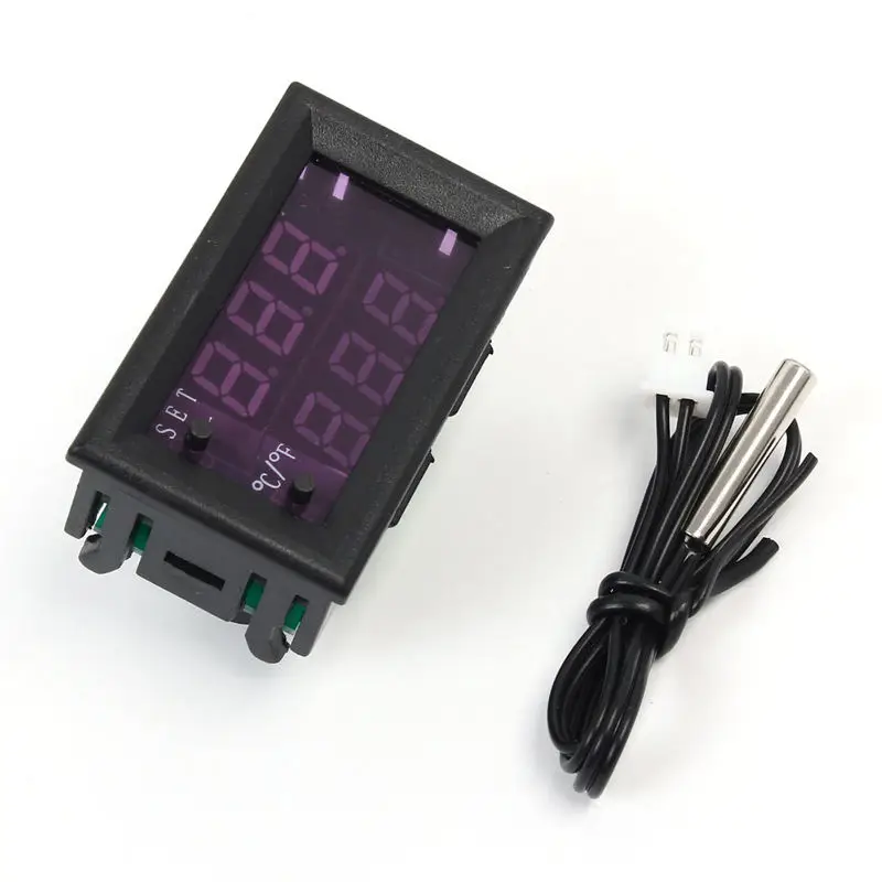 Dc 12V Micro- Computer Electronic Thermostat Temperature Controller Switch Adjustable Digital Led Display Intelligent | Безопасность и