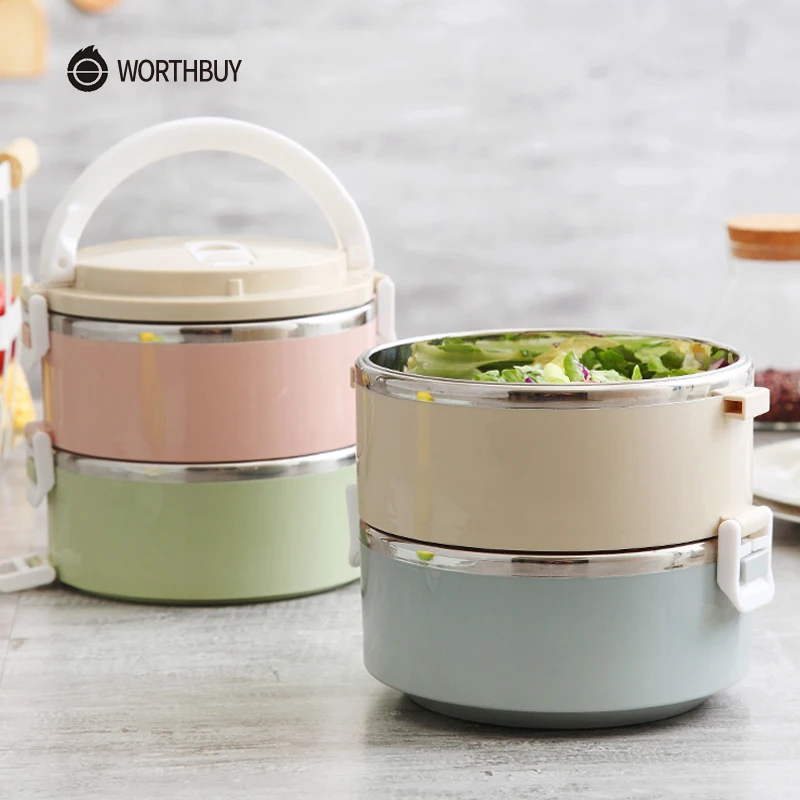 WORTHBUY японский 304 Нержавеющая сталь обед коробок для Кулинария детей контейнер