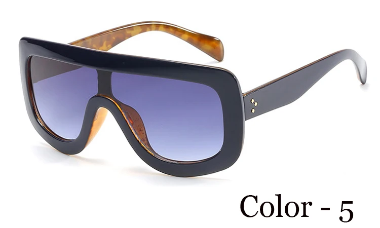 Color 5 Хит LVVKEE, роскошные солнцезащитные очки с большой оправой, женские брендовые дизайнерские солнцезащитные очки с градиентом, Классические винтажные большие солнцезащитные очки UV400 Oculos De Sol - Цвет линз: Color 5