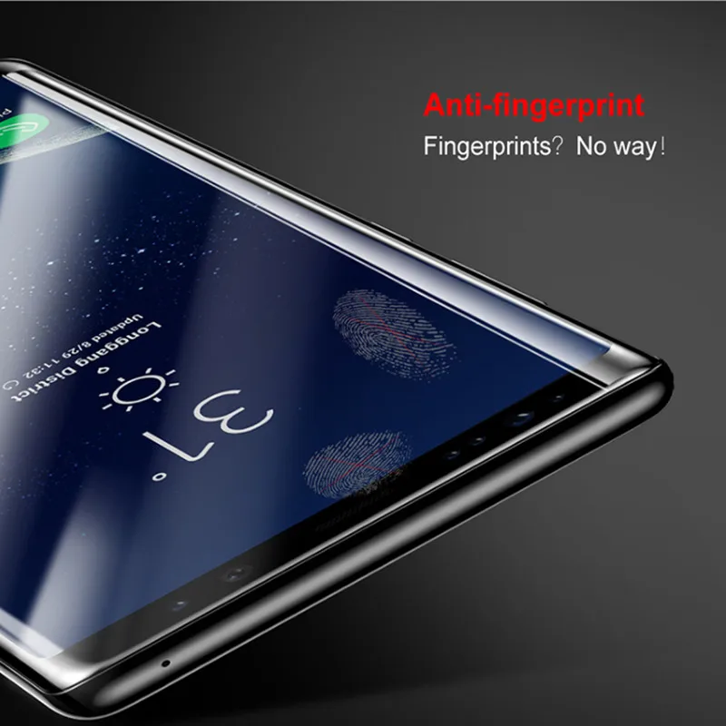 Закаленное стекло Baseus для Samsung Galaxy Note 8 премиум класса защитная 3d пленка экрана с