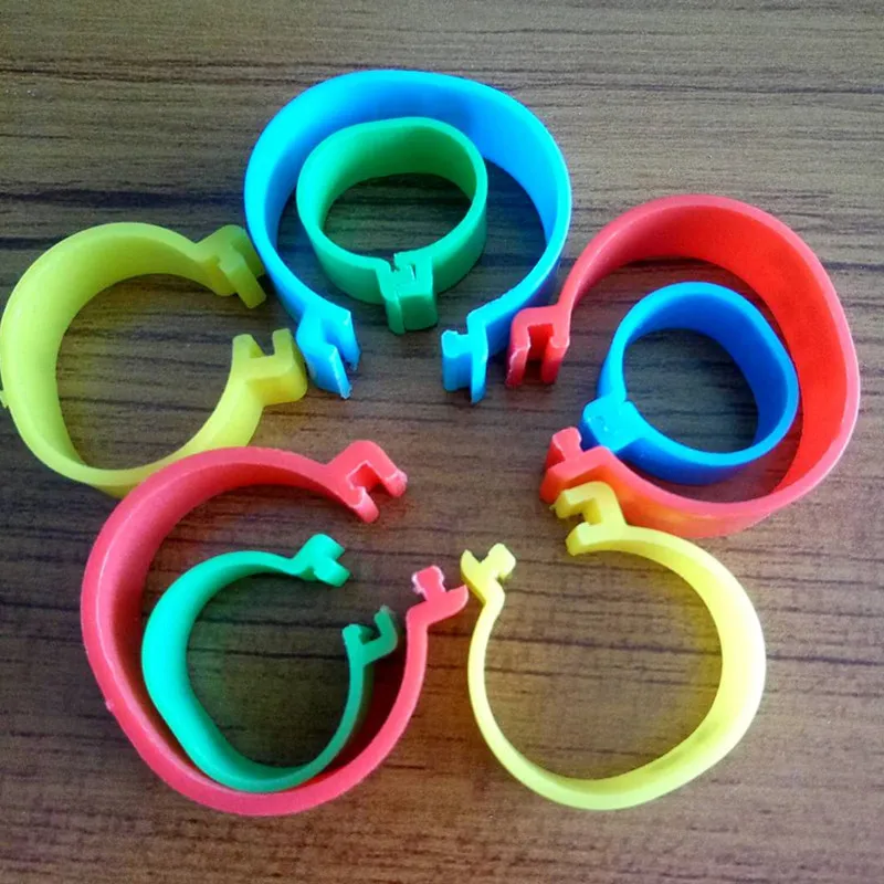 

100 Pcs Inside diameter 2.0cm Chicken foot ring Duck Goose Bird Quail Poultry Hen Ring Poultry portable device High 1cm
