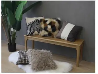 Наволочка с вышивкой в виде зебры утолщенная наволочка из искусственного меха