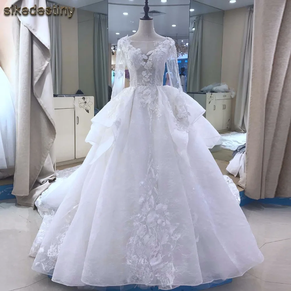 Элегантное свадебное платье 2018 vestido de noiva Hochzeitskleid robe mariee высокого качества sikedelience