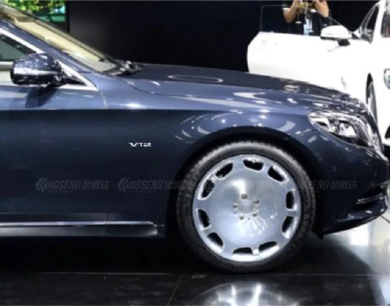 Серебряные буквы V12 эмблема кузова автомобиля значок стикер подходит для Mercedes Benz