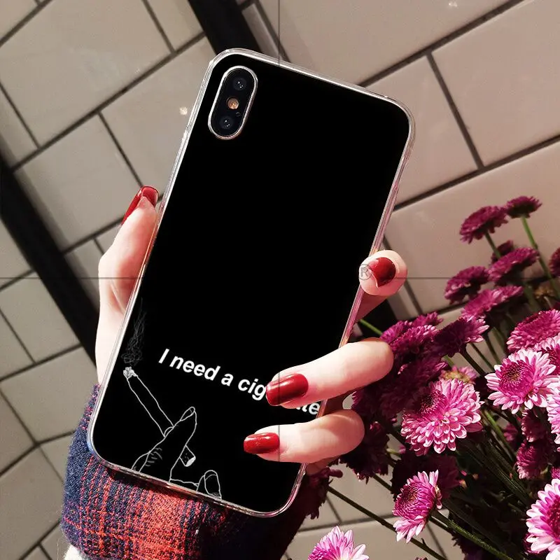 Ruicaica мне нужна сигарета Прозрачный мягкий чехол для телефона iPhone X XS MAX 6 6s 7 7plus 8 8Plus