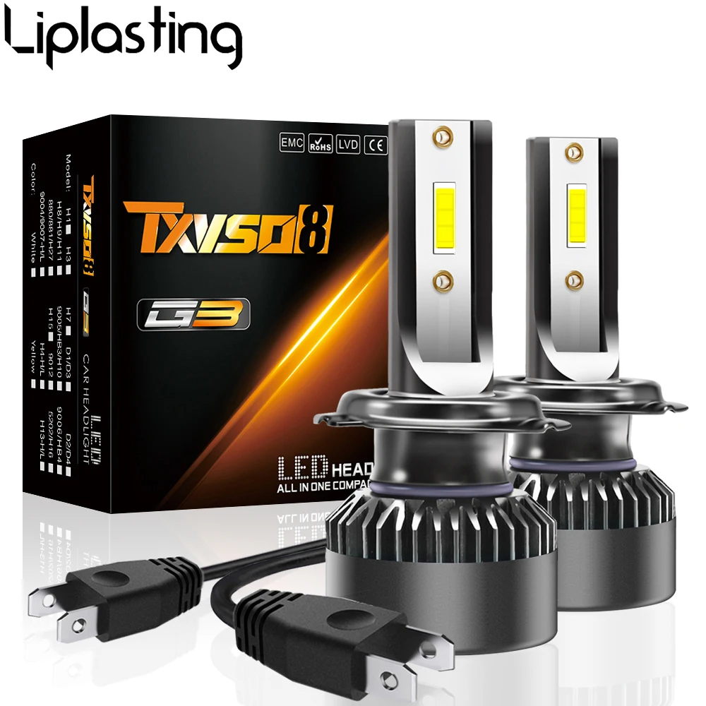 2 шт. новые мини Автомобильные фары H7 LED H4 H1 H8 H11 9005 9006 9012 100 Вт 15000LM 6000K 12V