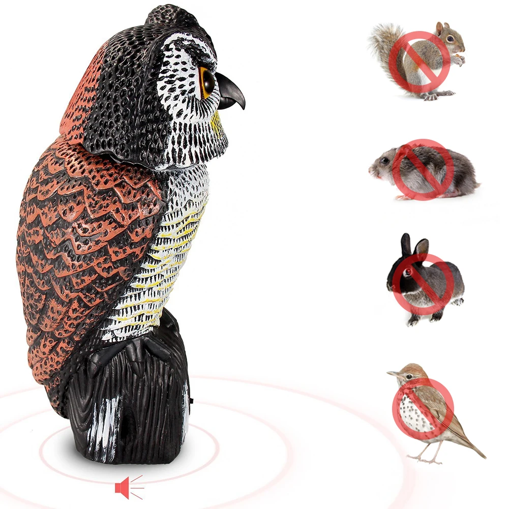 Реалистичный пашот птиц вращающаяся на 360 градусов головка сова приманка