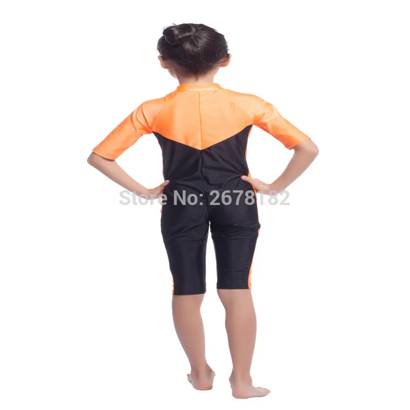 Мусульманские купальники для девочек Детские Слитные с короткими рукавами