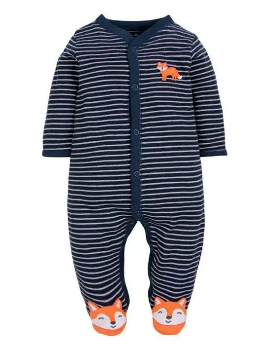 2018 детская пижама комбинезон для мальчиков новорожденных Детский с мультяшным